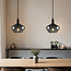 Hanglamp Mala - smoke glas brede bol