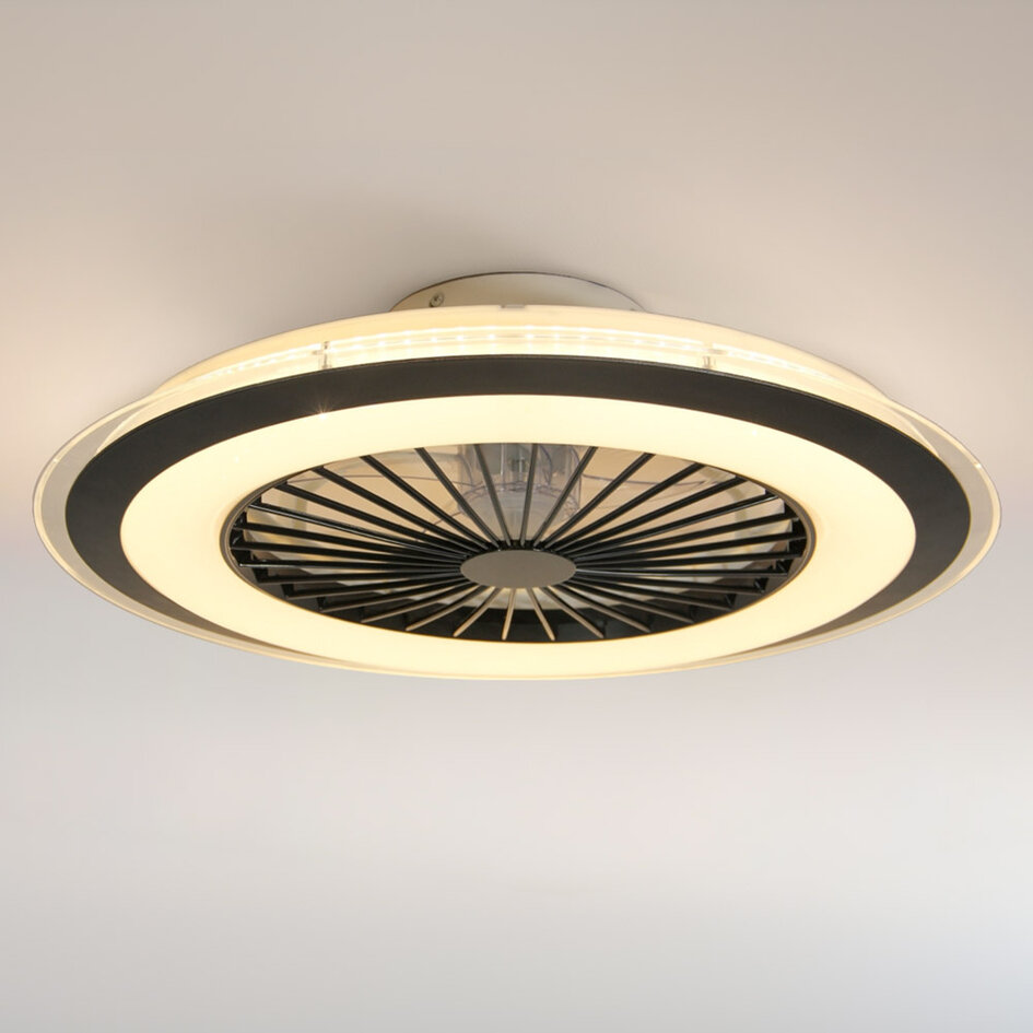 Plafondventilator Meva met RGBW functie en stereffect