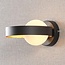 Wandlamp Carlos in zwart met bladgoud