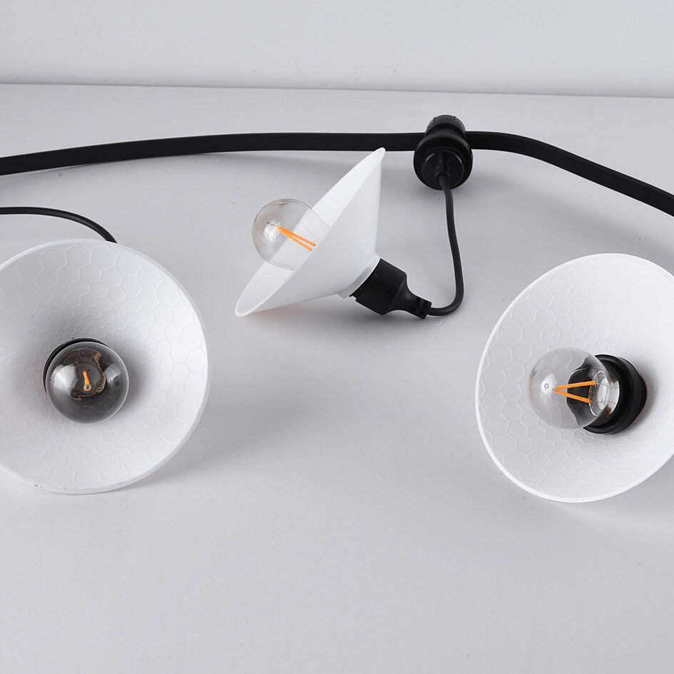 Kap voor prikkabel lampen in  wit