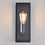 Buitenwandlamp Filippo - zwart RVS met glas