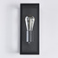 Buitenwandlamp Filippo - zwart RVS met glas