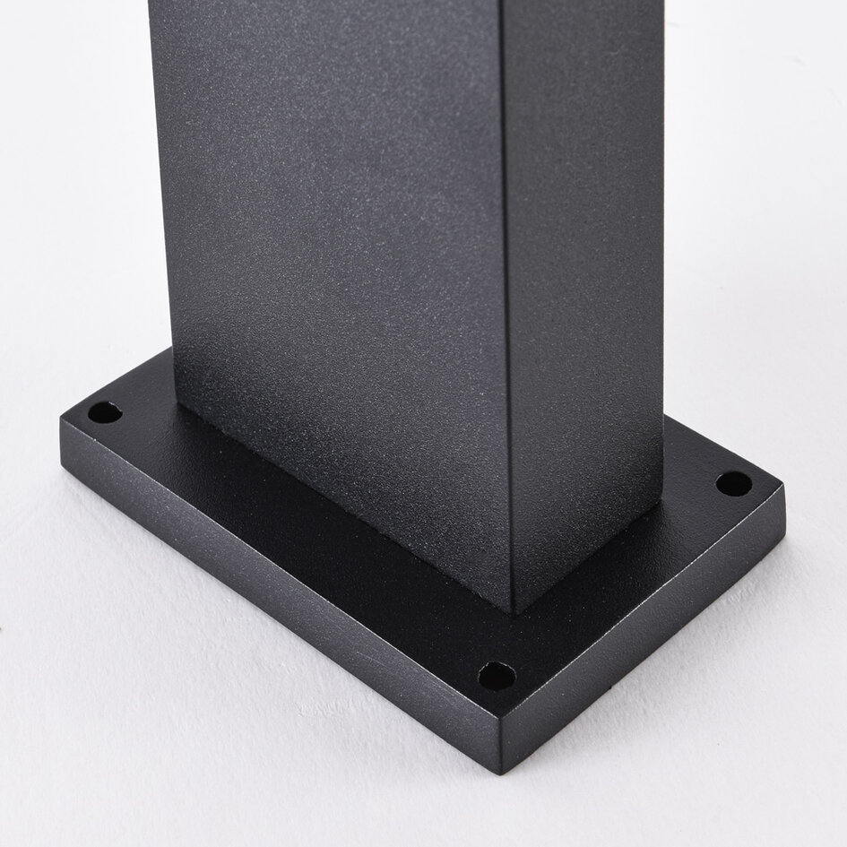 Zwarte staande solar buitenlamp met sensor Paulo , 50 cm