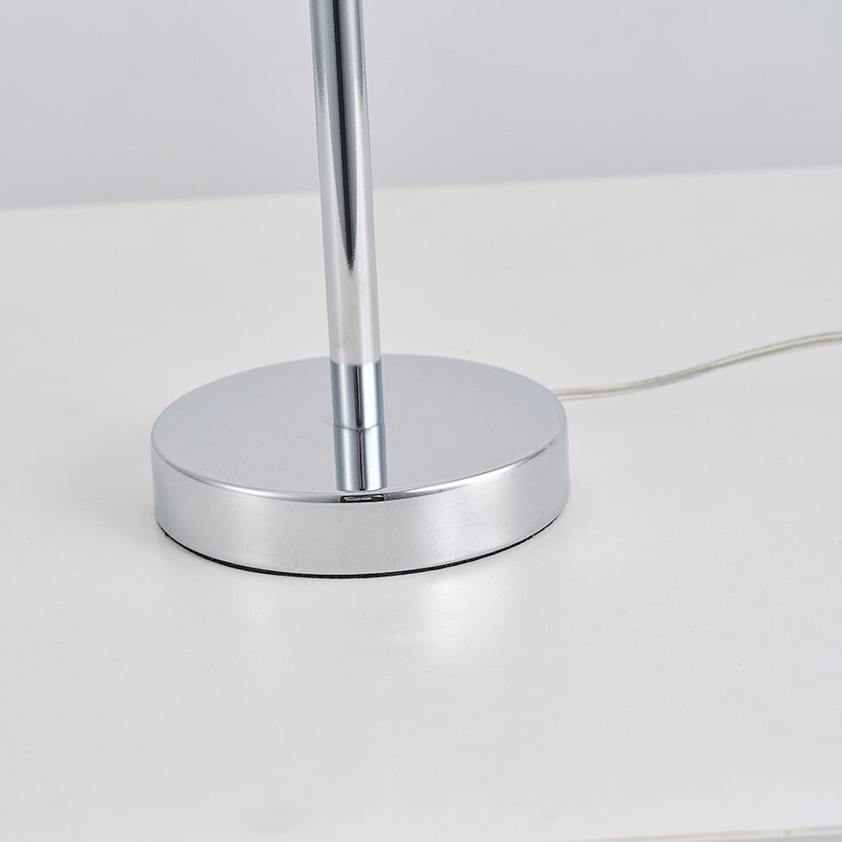 Tafellamp met melkglas, 2-lichts - Kroom