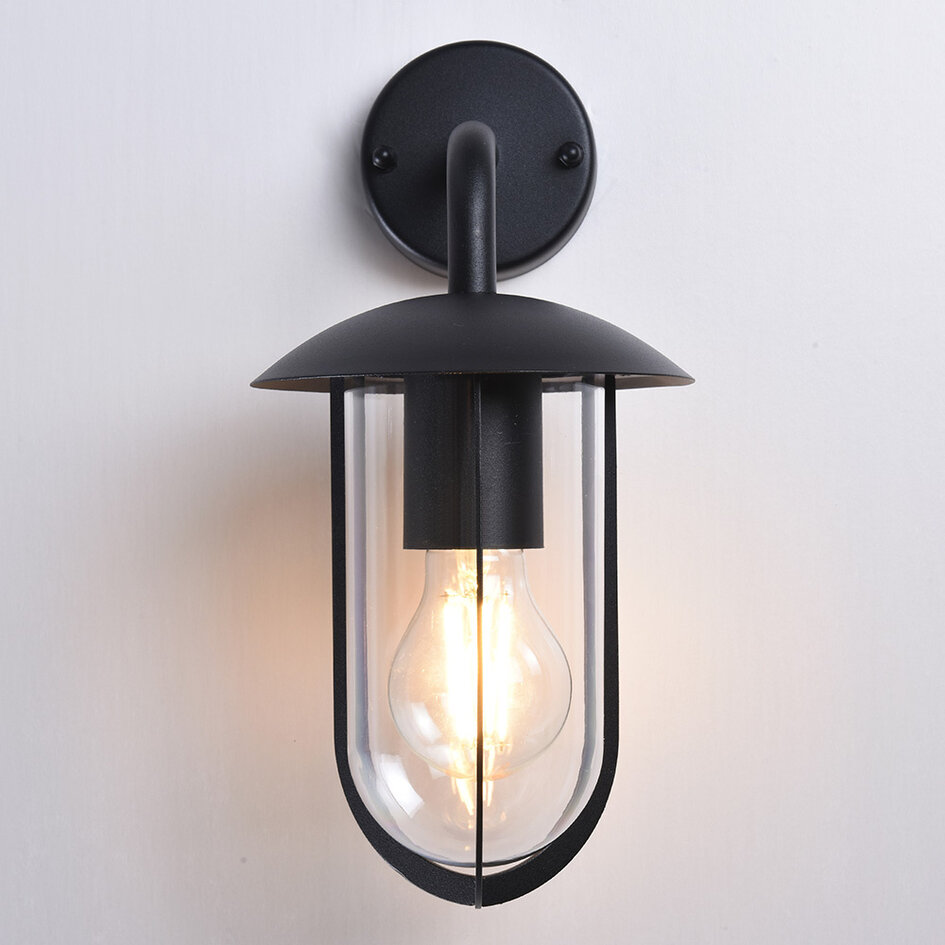 RVS landelijke buitenlamp Davide - zwart