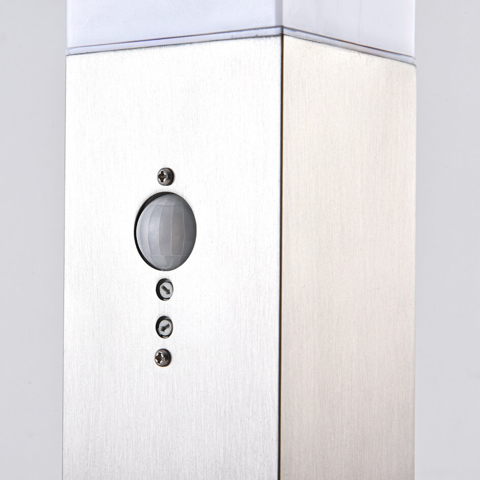 RVS staande buitenlamp Leopoldo met sensor, 45 cm