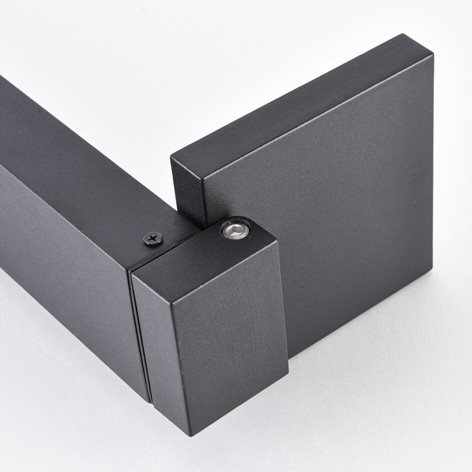 Moderne zwarte buitenlamp Carla, 50 cm