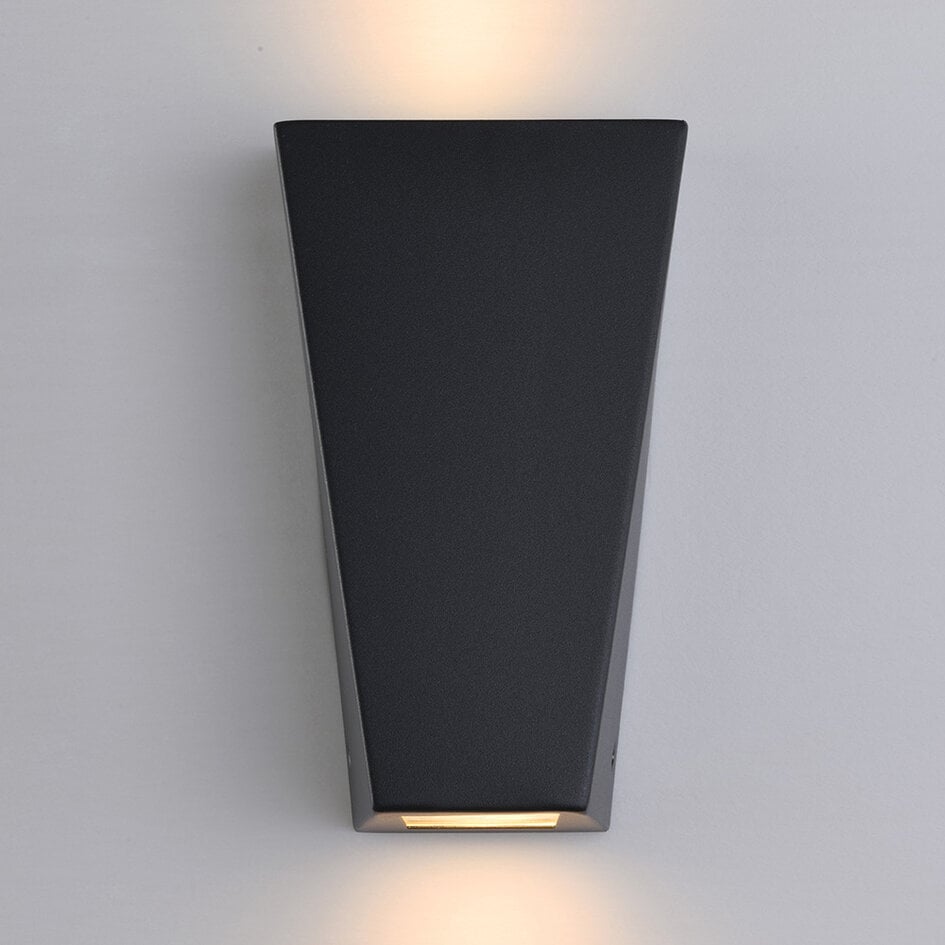 2-lichts wandlamp Luisa - zwart RVS