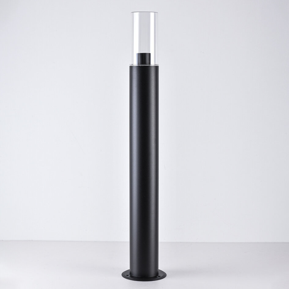 Staande RVS buitenlamp Stella - 80 cm zwart