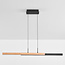 Design hanglamp Leia met 3 staps dim - zwart met licht hout