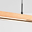 Design hanglamp Leia met 3 staps dim - zwart met licht hout