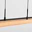 Design hanglamp Leia met 3 staps dim - zwart met licht hout