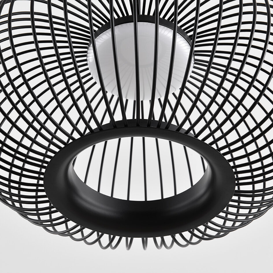 Zwarte hanglamp Kato met 3-staps dim