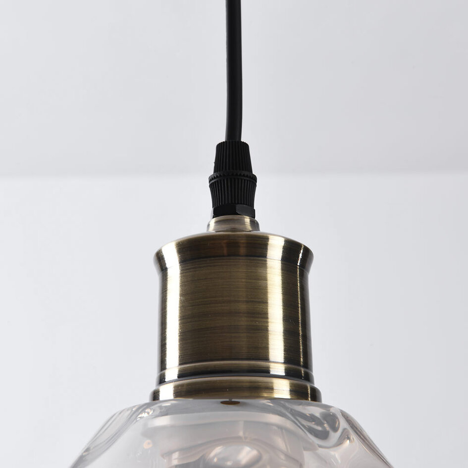 Hanglamp Verona - cognac glas druppelvormige bol