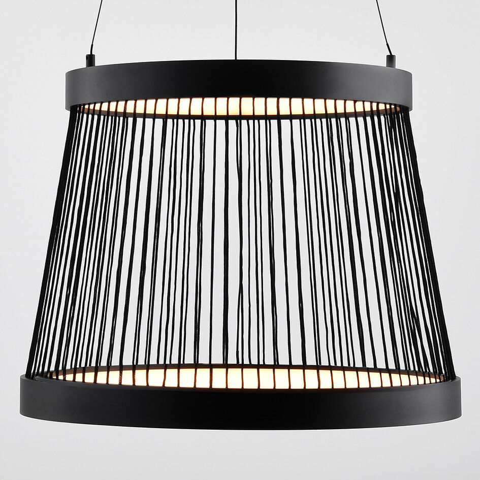 Hanglamp Kae incl. geïntegreerde 3-staps dimbare LED - zwart decoratief koord