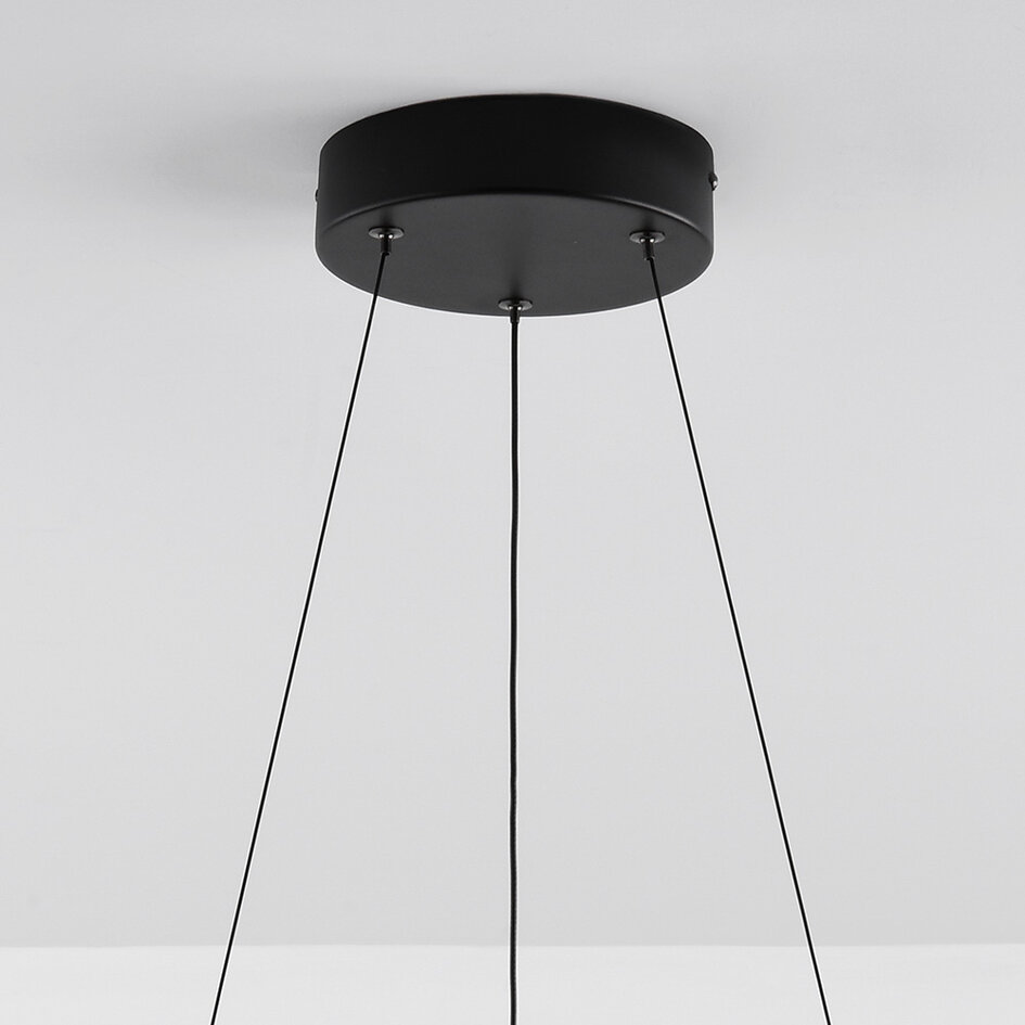 Hanglamp Kae incl. geïntegreerde 3-staps dimbare LED - zwart decoratief koord