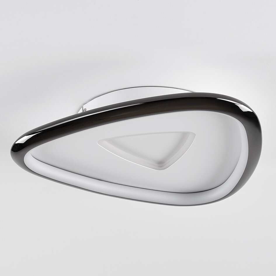 Plafondlamp Cellu met 3-staps dim in zwart chroom