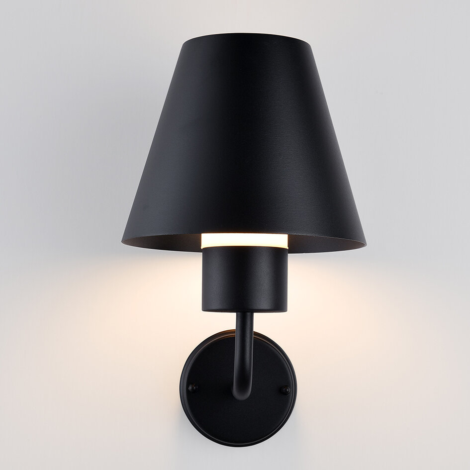 Buiten wandlamp met lampenkap Michelle - zwart