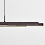 Design hanglamp zwart met donker hout met 3 staps dim - Liana