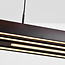 Design hanglamp zwart met donker hout met 3 staps dim - Liana