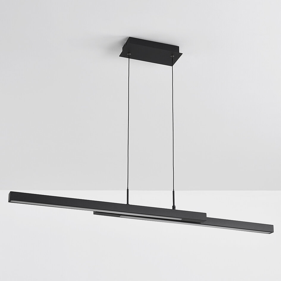 3-staps dimbare hanglamp Leia - zwart