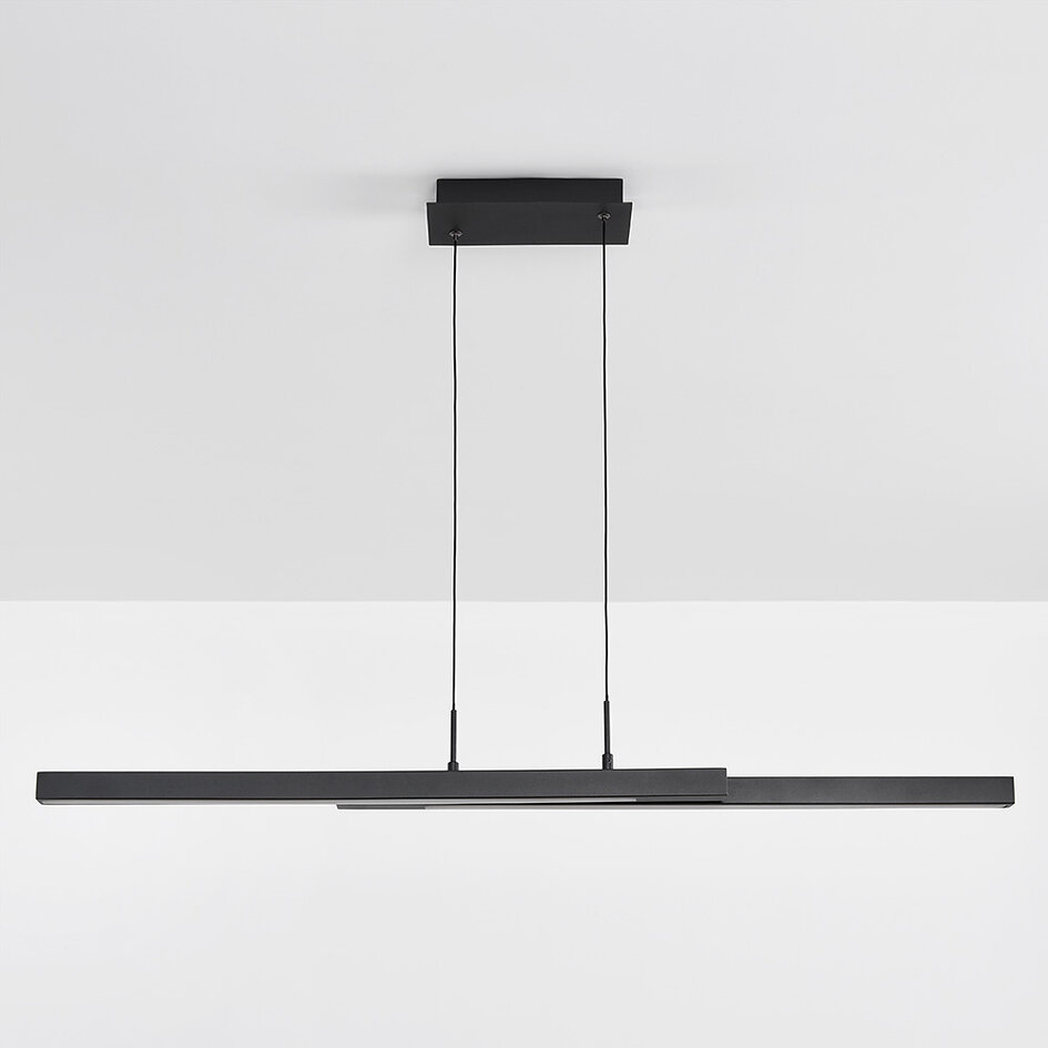 3-staps dimbare hanglamp Leia - zwart