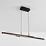 3-staps dimbare hanglamp Leia - zwart in donker hout