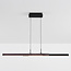 3-staps dimbare hanglamp Leia - zwart in donker hout