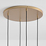 4-lichts hanglamp Nisa - amber en smoke glas met goud