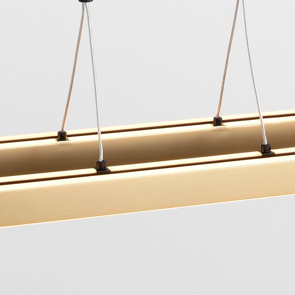 Hanglamp Lilia met 3-staps dim - zwart met goud