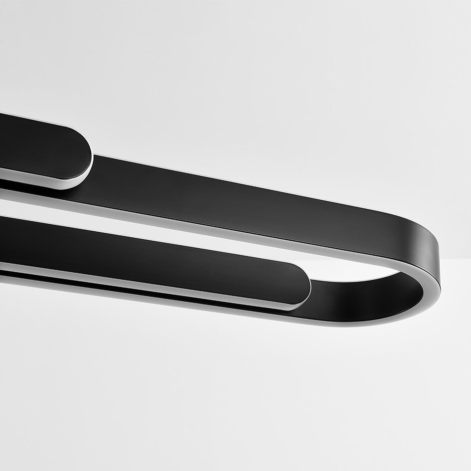 Zwarte design hanglamp Lilia met 3-staps dimbare LEDs