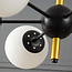 6-lichts hanglamp Callie - zwart met melkwit glas