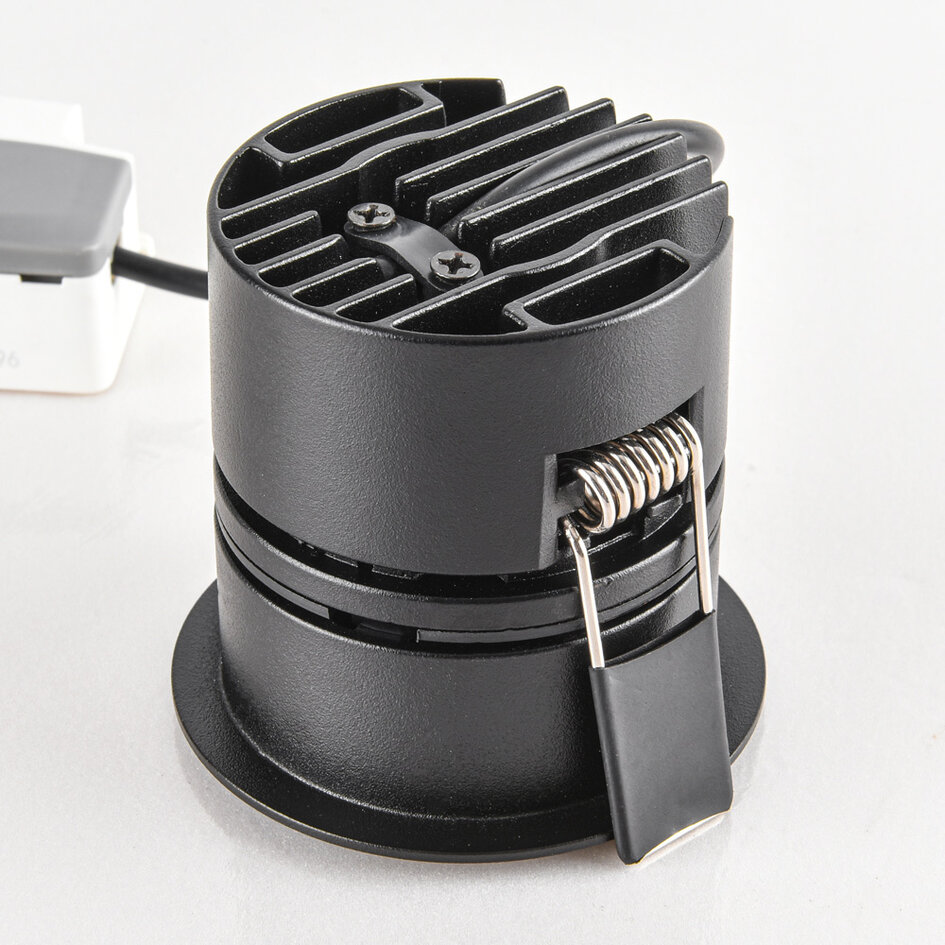 9W inbouwspot Meya met ring 3 - zwart