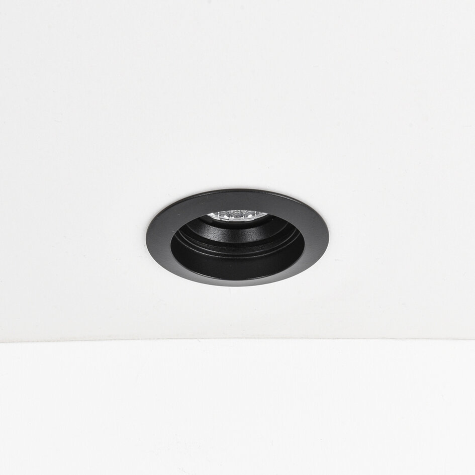 9W inbouwspot Meya met ring 4 in zwart