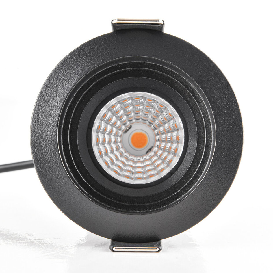 9W inbouwspot Meya met ring 4 in zwart