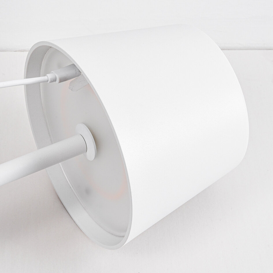 Oplaadbare staande buitenlamp Jytte, dimbaar - wit