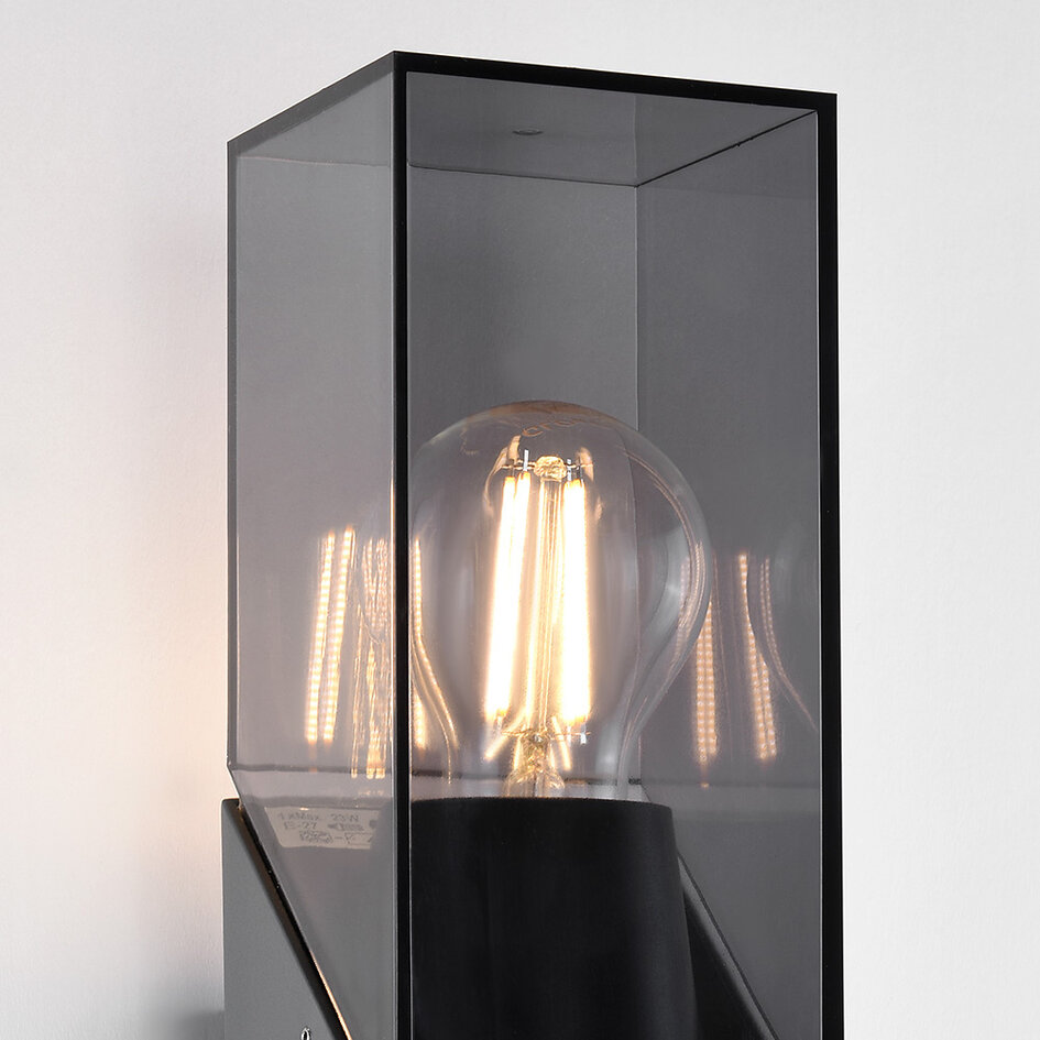 Wandlamp industrieel Jasper met sensor - antraciet