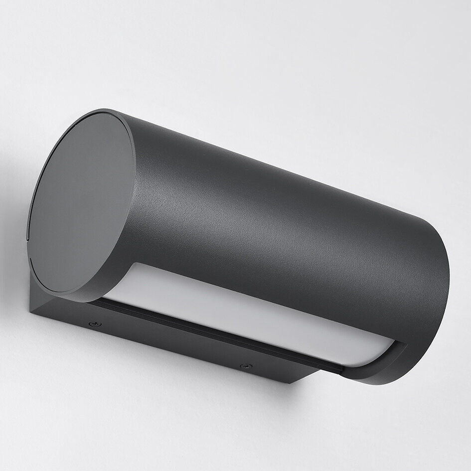 Donkergrijze wandlamp voor buiten  - Willus