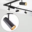 Modern 1-fase railsysteem 3 meter met Liam spots met gouden detail