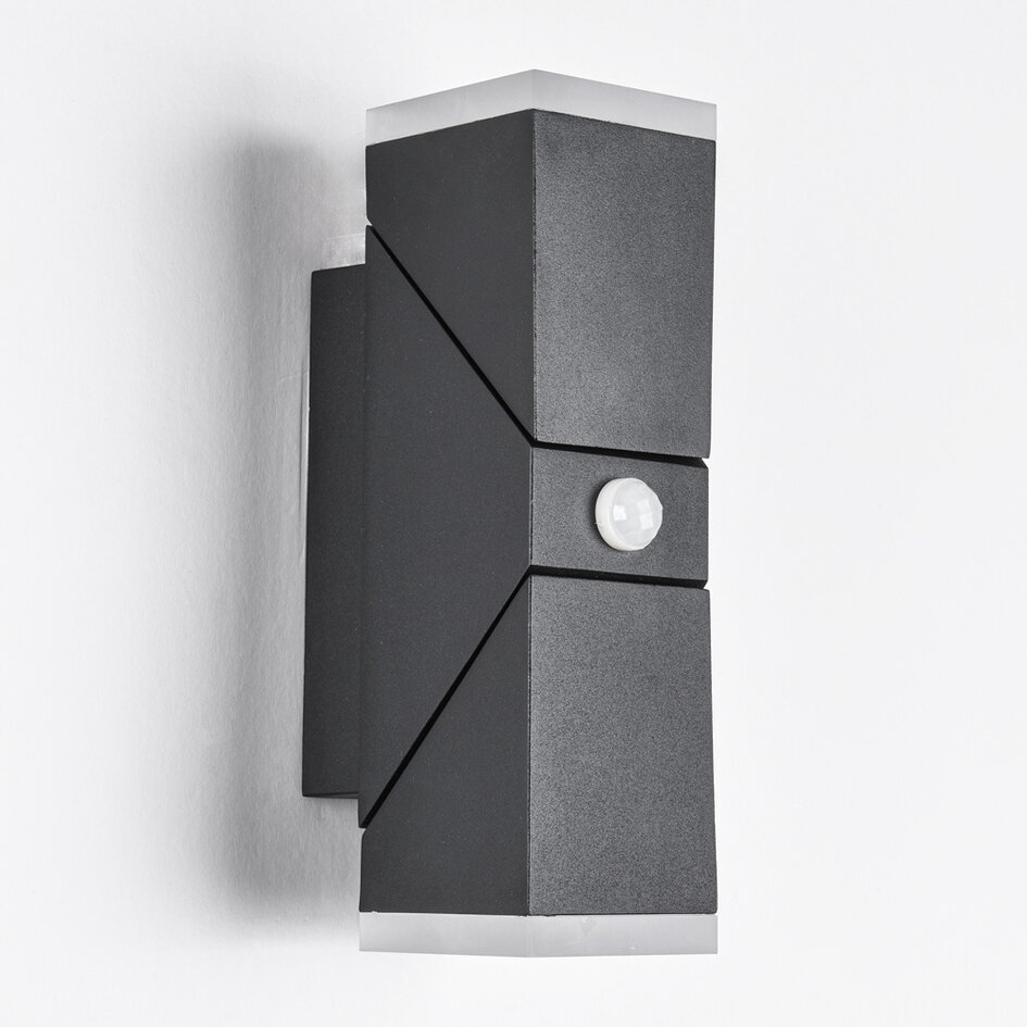 Verstelbare wandlamp Michael 2-lichts met sensor - zwart