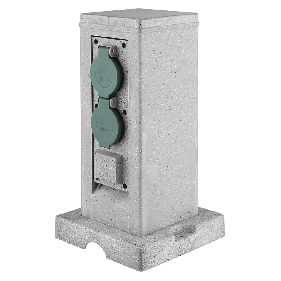 Smart Wifi 4-voudig buitenstopcontact IP44 - steenlook