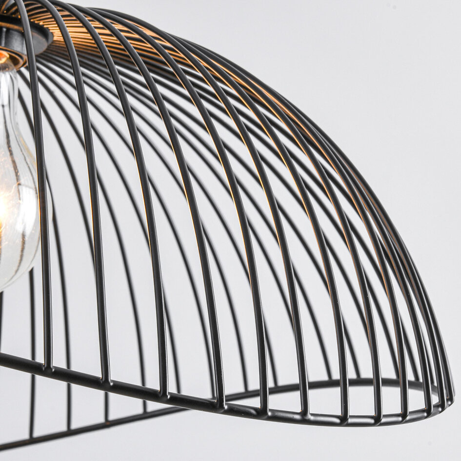 Minimalistische hanglamp van zwart metaal - Ravi