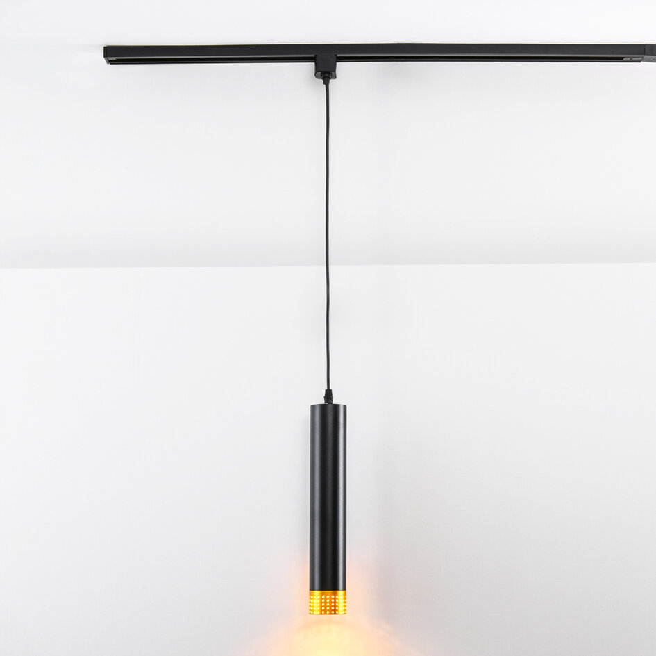 Railspot 1-fase Senne - zwart met goud (prijs per stuk)