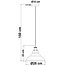 Landelijke hanglamp met smoke glas, 1-lichts - Ebbe