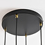 Hanglamp zwart met amber en roze glas, 4-lichts - Monroe