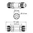 Waterproof connector 5 pin I-vorm