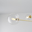 Design plafondlamp Stiri 4-lichts goud met transparant glas