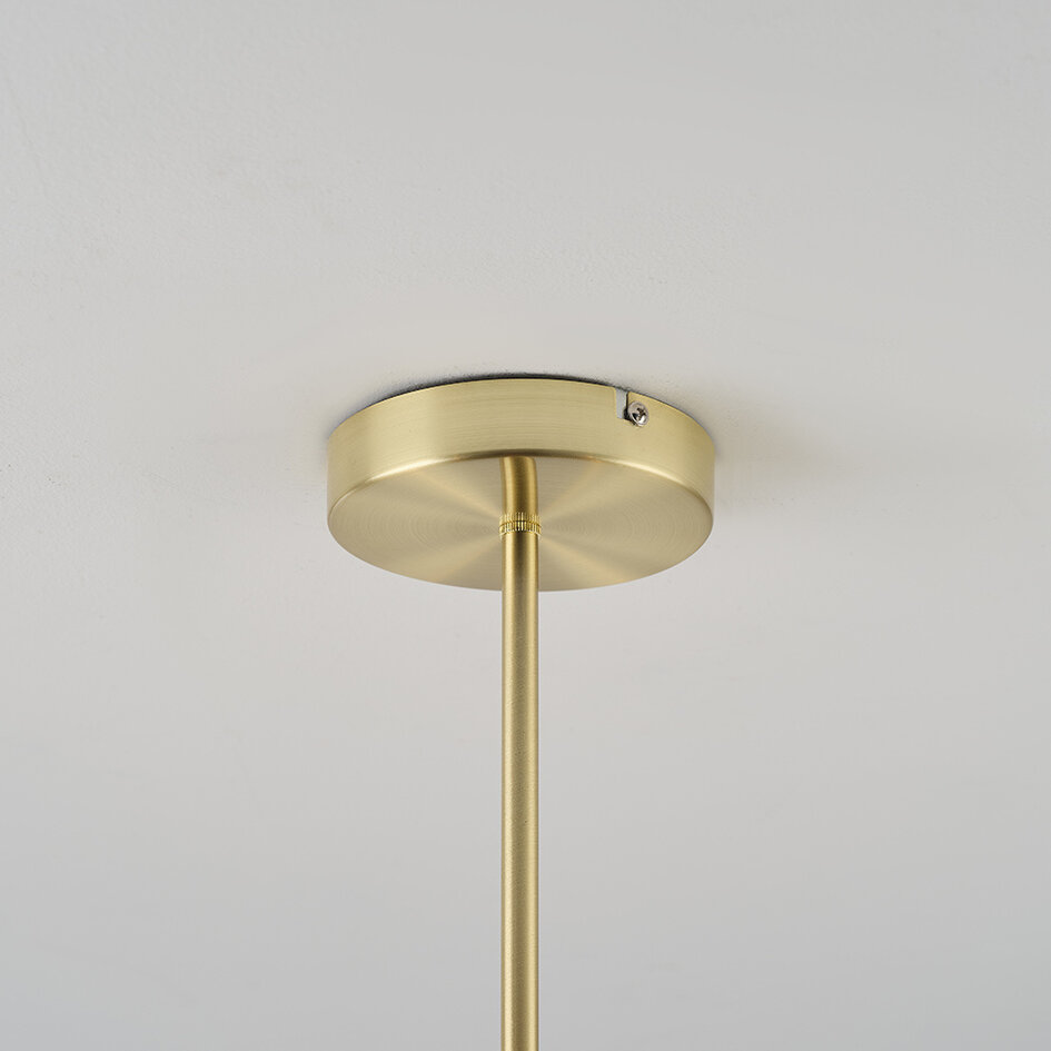 Design plafondlamp Stiri 4-lichts goud met transparant glas