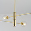 Design plafondlamp Stiri 4-lichts goud met transparant glas