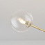 6-lichts plafondlamp Sest - goud met transparant glas